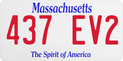 MA license plate 437EV2
