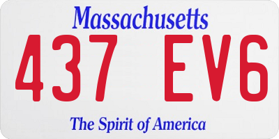 MA license plate 437EV6