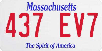 MA license plate 437EV7