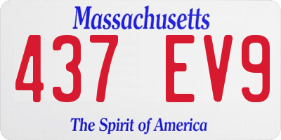 MA license plate 437EV9
