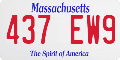 MA license plate 437EW9
