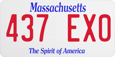 MA license plate 437EX0