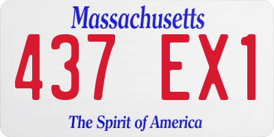 MA license plate 437EX1