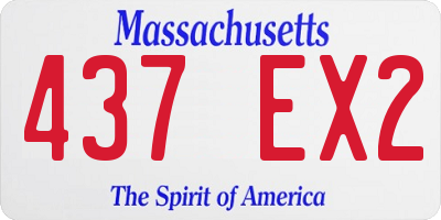 MA license plate 437EX2