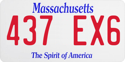MA license plate 437EX6