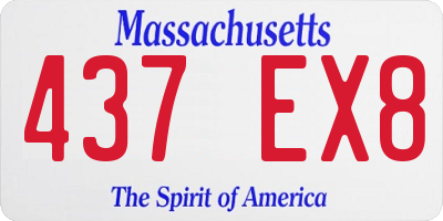 MA license plate 437EX8
