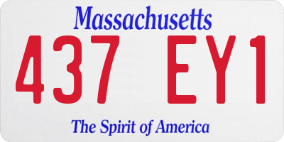 MA license plate 437EY1