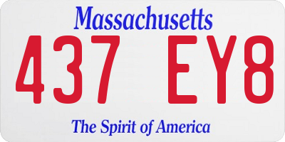 MA license plate 437EY8