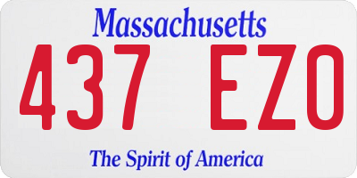 MA license plate 437EZ0