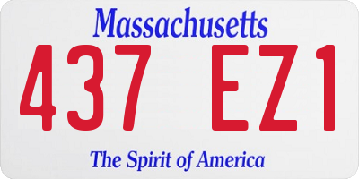 MA license plate 437EZ1
