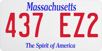 MA license plate 437EZ2