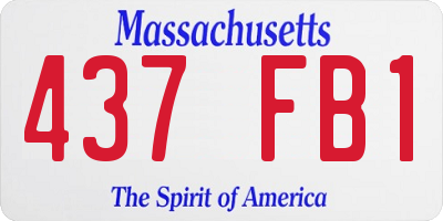 MA license plate 437FB1