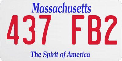 MA license plate 437FB2