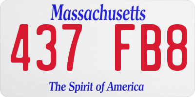 MA license plate 437FB8