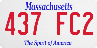 MA license plate 437FC2