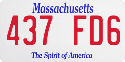 MA license plate 437FD6