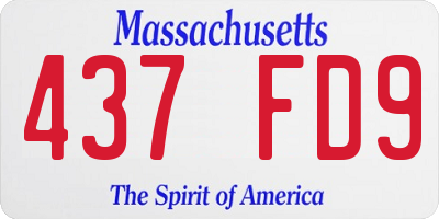 MA license plate 437FD9