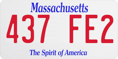 MA license plate 437FE2