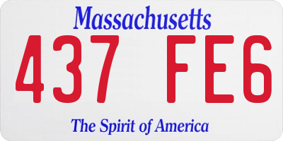 MA license plate 437FE6