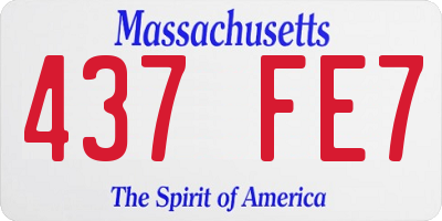 MA license plate 437FE7