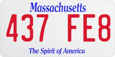 MA license plate 437FE8