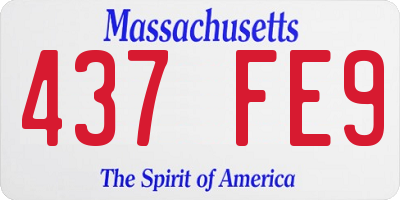 MA license plate 437FE9