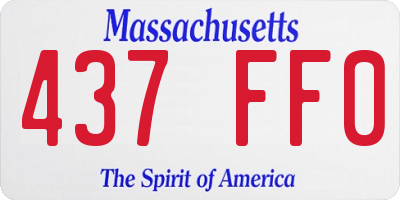 MA license plate 437FF0