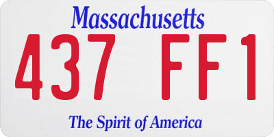 MA license plate 437FF1