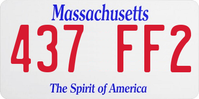 MA license plate 437FF2
