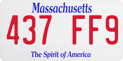MA license plate 437FF9