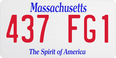 MA license plate 437FG1