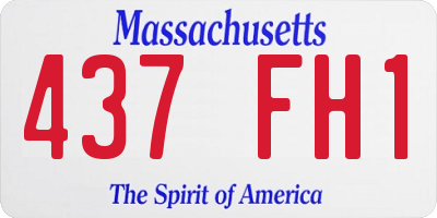 MA license plate 437FH1