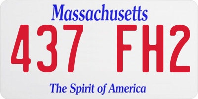 MA license plate 437FH2