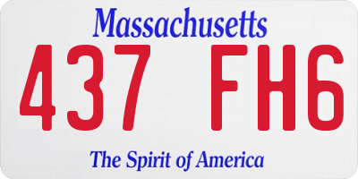 MA license plate 437FH6