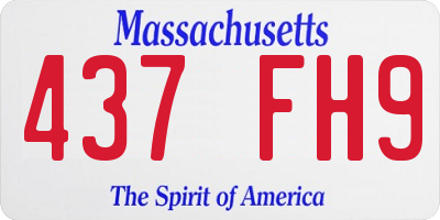 MA license plate 437FH9
