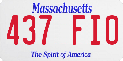 MA license plate 437FI0