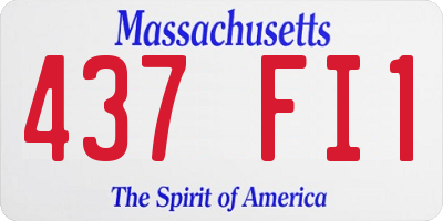 MA license plate 437FI1