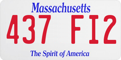 MA license plate 437FI2