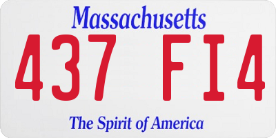 MA license plate 437FI4