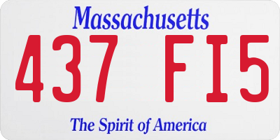 MA license plate 437FI5