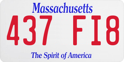 MA license plate 437FI8