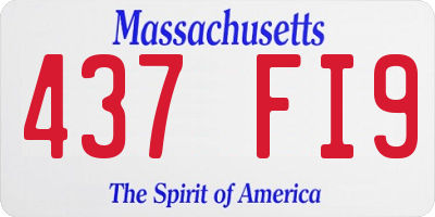 MA license plate 437FI9