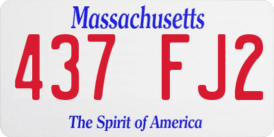 MA license plate 437FJ2