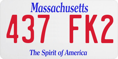MA license plate 437FK2