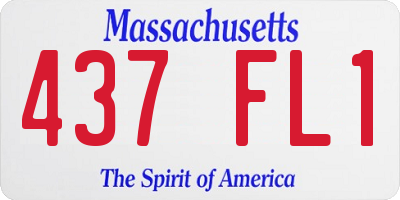 MA license plate 437FL1