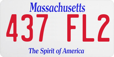 MA license plate 437FL2