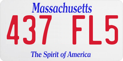 MA license plate 437FL5