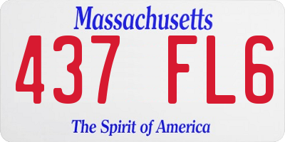 MA license plate 437FL6