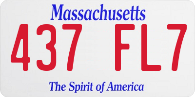 MA license plate 437FL7