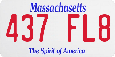 MA license plate 437FL8